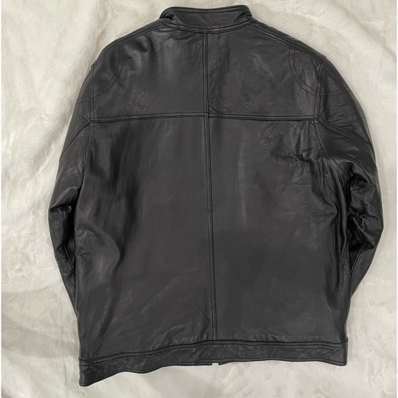 Micheal Kors mens leather Motorcycle Jacket - Picture 2 of 4